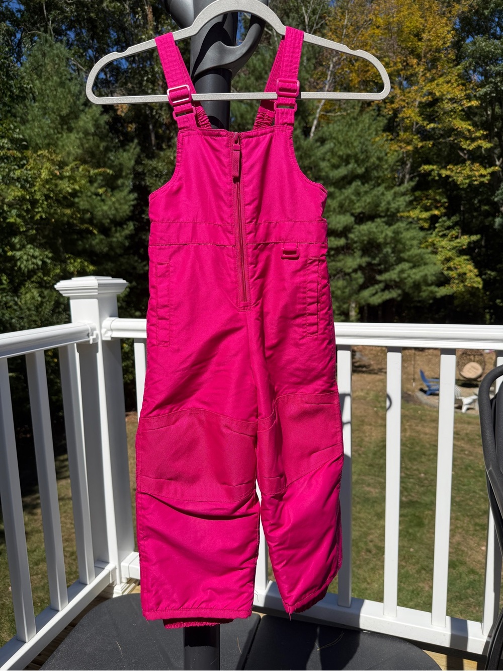 Circo Bright Pink Kids Snow Bib Overalls